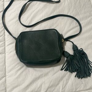 Brooks Brother Green Crossbody Leather Purse